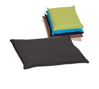 Beo Coussin de chaise de jardin - 50 x 50 cm - Imperméable - Fabriqué en UE - Lavable - Résistant aux UV - Coussin d'assise respirant - Gris foncé