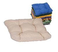 Beo Coussin de Chaise de Jardin Respirant 36 x 36 cm - Fabriqué en UE - Coussin de Chaise d'extérieur matelassé Lavable - Résistant aux UV - sans décoloration - Coussin d'assise - Banc Beige