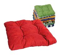 Beo Coussin de Chaise de Jardin Respirant 36 x 36 cm - Fabriqué en UE - Coussin de Chaise d'extérieur matelassé Lavable - Résistant aux UV - sans décoloration - Coussin d'assise - Banc Rouge