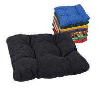 Beo Coussin de Chaise de Jardin Respirant 36 x 36 cm - Fabriqué en UE - Coussin de Chaise d'extérieur matelassé Lavable - Résistant aux UV - sans décoloration - Coussin d'assise - Banc Noir