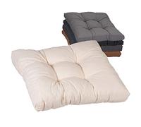 Beo Coussin de chaise imperméable 80 x 80 cm pour meubles de jardin - Fabriqué dans l'UE - Coussin de chaise beige - Haute résistance à la lumière - Protection contre la décoloration UV - Certifié Öko-Tex - Sans substances nocives