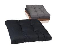 Beo Coussin de siège 50x50 cm imperméable | Fabriqué en UE | Coussin d'extérieur pour Banc et Chaise de Jardin | Coussins d'assise résistants aux UV | Galette de Chaise en Anthracite