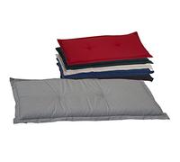 Beo Coussin pour banc - 100 x 45 cm - Lavable - Ascot - Qualité supérieure - Fabriqué en UE - Respirant - Certifié Öko-Tex Standard - Résistant aux UV - Gris clair