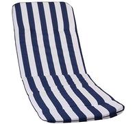 Beo Coussin pour Chaise Longue Capri | Fabriqué en UE | Résistant aux UV | Coussin transat Bain de Soleil avec Sangle de retenue | Coussins pour chaises de Jardin | Bleu et Blanc rayé