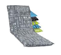 Beo Coussin pour Chaise Longue de Jardin Barcelone - Résistant aux UV - Fabriqué en UE Selon la Norme Öko-Tex Standard - Coussin Respirant avec Noms de Villes - Blanc/Gris