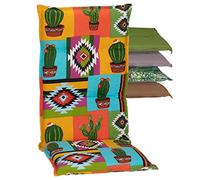 Beo Coussin pour Fauteuil à Dossier Haut : 120 x 52 x 7 cm (Motif Cactus)