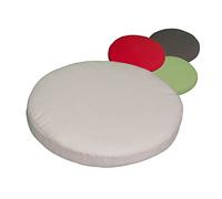 Beo Galette de Chaise Ronde ø 40 cm | Fabriqué en EU | Coussins de siège lavables avec revêtement Amovible | Coussin d'exterieur et d'intérieur Respirant | Coussin d'assise en Beige Clair