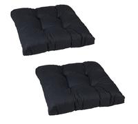 Beo LKS AU91 Lot de 2 Coussins de siège Simples Anthracite Env. 80 x 80 cm 14 cm