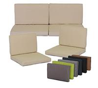 Beo Lounge Coussin de Rechange pour kit de Monaco Groupes échange Coussin imperméable Set de 8, épaisseur 5 cm, Beige Clair