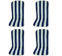 Beo mS08 palma mH coussin pour dossier bas pour les chaises empilables env. 41 x 89 cm, épaisseur : 2 cm blanc/bleu