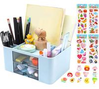 BEOIUCZZY Schreibtisch-Organizer mit Schublade mit 5 Fächer, Bleu