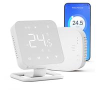 Beok BOT-R3X-WIFI Thermostat intelligent pour chaudière à gaz et chauffage par le sol, sans fil, chauffage central, écran tactile, compatible avec Alexa Google Assistant, fonctionne avec piles