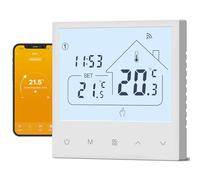 Beok Thermostat Connecté WiFi Grand Écran avec Sonde Externe, pour Chauffage au Sol Électrique, Programmation 7j/7 indépendante, Compatible Alexa & Google Home, Application Tuya Smart, 230V, 16A