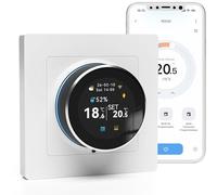 Beok Thermostat Intelligent Connecté, Régulateur de Température à Bouton Rotatif, Écran Couleur, Programmateur Digital 3A pour Chaudière à Gaz, Compatible avec Alexa et Google Home