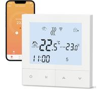 Beok Thermostat Programmable Intelligent pour Chauffage de Chaudières à gaz Chaudiere gaz Thermostat Connecté écran LCD pour Facilité de Contrôle et Programmation, TDS72WIFI-WPB