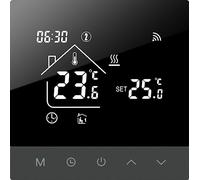 Beok Thermostat Programmable Thermostat Chauffe Eau 3A Smart WiFi Thermosta Écran Tactile LCD Compatible avec Alexa Google Home Contrôle Vocal, TS4Gwifi-WP Contrôle Vocal, TS4Gwifi-WP