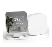 Beok Thermostat sans Fil programmable quotidiennement avec récepteur,Tuya Thermostat Connecté WiFi pour chaudière Compatible avec Alexa et Google Home Alimentation par Piles o USB