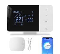 Beok Thermostat WiFi avec récepteur RF pour chaudière, Contact Sec,USB/Pile