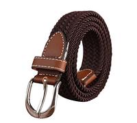 Beokeuioe Ceinture tressée en tissu extensible - Ceinture élastique tressée pour homme et femme - Largeur : 3,3 cm - Ceinture extensible pour homme - Pour le golf, les loisirs, les chemises, les