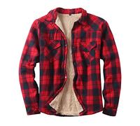 Beokeuioe Chemise en flanelle pour homme, veste d'hiver avec doublure en polaire et doublure intérieure protectrice, chemise de bûcheron, chemise thermique, chemise de travail, veste en Softshell