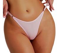 Beokeuioe Culotte classique extensible pour femme - Sexy - String - Boucle en forme de cœur - Sans couture - Culotte respirante - Sexy - Sous-vêtements bon marché, Rose, XS