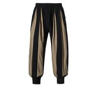 Beokeuioe Pantalon médiéval en lin pour homme - Pantalon rétro à rayures - Pantalon de loisirs - Costume médiéval - Pantalon de pirate - Viking - Renaissance, carnaval, Halloween, cosplay, café, XXL