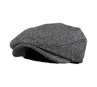 Beokeuioe Peaky Blinders Casquette plate pour homme Casquette à visière pour femme Béret aveugle Casquettes plates Costume Gilet Ballon Chapeau aveugle Casquettes Chirm Cap Flat Golf Chapeaux, gris, L