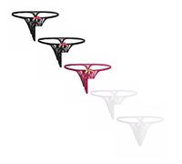 Beokeuioe String pour homme - String en T - Pour homme - 5 dentelle - String G - String pour homme - Taille basse - Pour homme