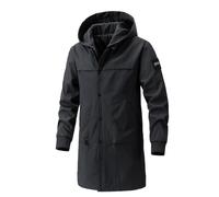 Beokeuioe Veste d'hiver pour homme longue Trench-coat Veste de pluie Imperméable Coupe-vent avec capuche Vestes pour homme Surdimensionnée Imperméable Cape de pluie Veste d'extérieur Veste de