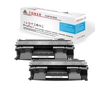 BeOne 2X Compatible pour 80X CF280X 80A CF280A Cartouche de Toner Compatible pour Imprimante HP LaserJet Pro 400 M401 M401a M401d M401dn M401dne M401dw M401n M425 M425dn M425dw (2 Noir)
