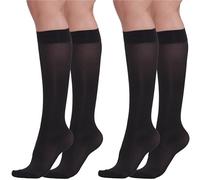 BeOnTop Bas De Contention Femme 140 Den 2pz - Chaussettes De Contention Femme Graduée, Chaussettes Hautes Femme 22-23 Mmhg, Mi Bas Femme Comfort Support Line - Made In Italy