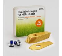 BEOS 30 x Lames de Rechange Premium Titan vis avec fusible - Lames de Rechange pour Les Marque Premium Bosch Indego - Épaisseur de Lame de 1 mm