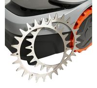 beos INOX Crampons pour Segway Navimow i105E & i108E - Polis - Trous de vis fraisés - Ébavurés - 12x vis inox- Amélioration de la traction pour tondeuses-robots - Crampons pour tondeuses ø 256 mm
