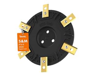 beos Tuning Disque à lames pour 6x lames - Disque à lames renforcé de fibres de verre - Disque rotatif à 6 lames pour tondeuses-robots Worx Landroid S&M (jusqu'en 2020), Landxcape, Kress & Einhell