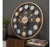 BEOTAY Simple Pendules Murales Moderne,Horloge Murale Silencieuse sans Tic Tac,Art du Fer Pendule De Cuisine,Deco Murale Metal pour Salon, Maison,Bureau,A,40CM