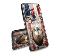 BEOTIWAD Coque à thème pour Motorola Moto G Power 2022 - Coque arrière en verre trempé - Coque latérale en TPU souple - Rainure de coupe antidérapante - Pour Moto G Power 2022