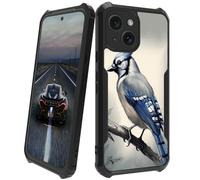 BEOTIWAD Coque de protection Jay Bird bleu pour iPhone 15 Plus 6,7", dos en acrylique rigide et TPU souple, fine et résistante aux chocs pour iPhone 15 Plus