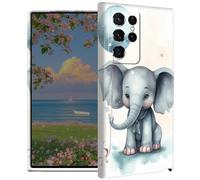 BEOTIWAD Coque de téléphone avec ballons éléphants pour Samsung Galaxy S24 Ultra 6,8 pouces en polycarbonate rigide avec coque de protection intégrale antichoc pour Galaxy S24 Ultra