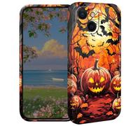 BEOTIWAD Coque de téléphone citrouilles dans les bois pour iPhone 14 de 6,1 pouces en polycarbonate rigide, coque de protection intégrale antichoc pour iPhone 14 de 6,1 pouces