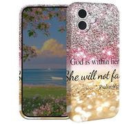 BEOTIWAD Coque de téléphone Psaume de la Bible chrétienne 46-5 pour iPhone 16 Plus 6,7 pouces en polycarbonate dur coque de protection intégrale antichoc pour iPhone 16 Plus 6,7"