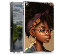 BEOTIWAD Coque noire afro-américaine transparente pour tablette Samsung Galaxy Tab A8 10,5" modèle 2022 (SM-X200/X205/X207), coque arrière transparente en TPU fine antichoc pour Galaxy Tab A8 2022