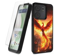 BEOTIWAD Coque pour Blu View 5 avec protection d'écran en verre trempé Majestic Phoenix Rising thème hybride, double couche, robuste et résistante aux chocs pour Blu View 5