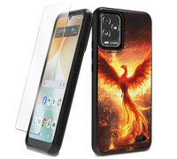 BEOTIWAD Coque pour Blu View 5 Pro avec protection d'écran en verre trempé Majestic Phoenix Rising thème hybride, double couche, robuste et résistante aux chocs pour Blu View 5 Pro