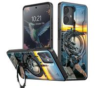 BEOTIWAD Coque pour Samsung Galaxy A05 6,7 pouces avec support sur le thème des villes phares mixtes double couche béquille coque de protection antichoc pour Samsung A05