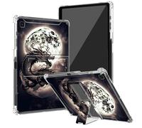 BEOTIWAD Coque transparente Dragon and A Half Moon pour Samsung Galaxy Tab A7 Lite 8,7" modèle 2021 (SM-T220/T225/T227) avec béquille et porte-crayon, coque arrière transparente en TPU résistant aux