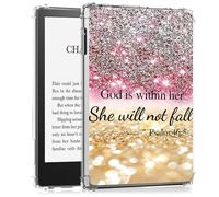 BEOTIWAD Coque transparente pour Kindle 10{^>e<^} génération 2019 de 6" et Kindle Signature Edition - Coque arrière fine en TPU résistant aux chocs - Bible chrétienne Psaume 46-5