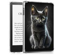 BEOTIWAD Coque transparente pour Kindle 10{^>e<^} génération 2019 et Kindle Signature Edition 6" - Coque arrière fine en TPU résistant aux chocs - Chat noir