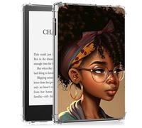 BEOTIWAD Coque transparente pour Kindle 10e génération version 2018 et Kindle Signature Edition - Coque arrière transparente en TPU résistant aux chocs - Noir afro-américain