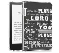 BEOTIWAD Coque transparente pour Kindle Scribe 10,2" (version 2024/version 2022) et Kindle Signature Edition Coque arrière transparente en TPU résistant aux chocs, verset biblique Jeremiah 29-11