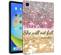 BEOTIWAD Étui de tablette en TPU noir pour Samsung Galaxy Tab A 8.4 modèle 2020 SM-T307, coque arrière fine en TPU antichoc pour Galaxy Tab A 8.4 2020 SM-T307, Bible chrétienne Psaume 46-5